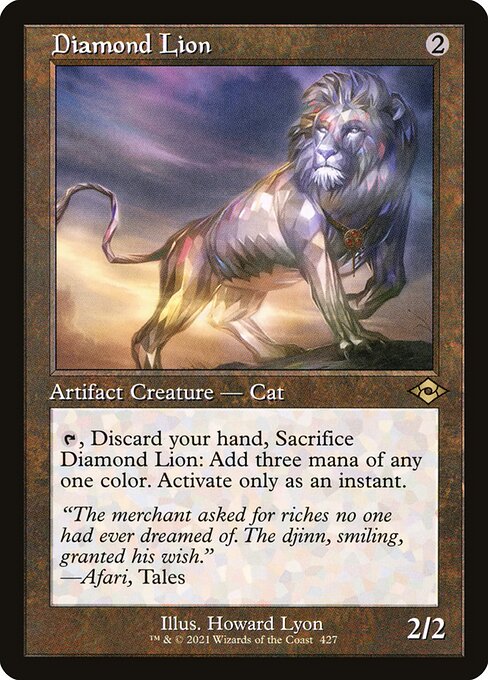 Diamond Lion — art by Howard Lyon