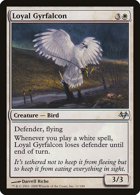 Loyal Gyrfalcon — art by Darrell Riche