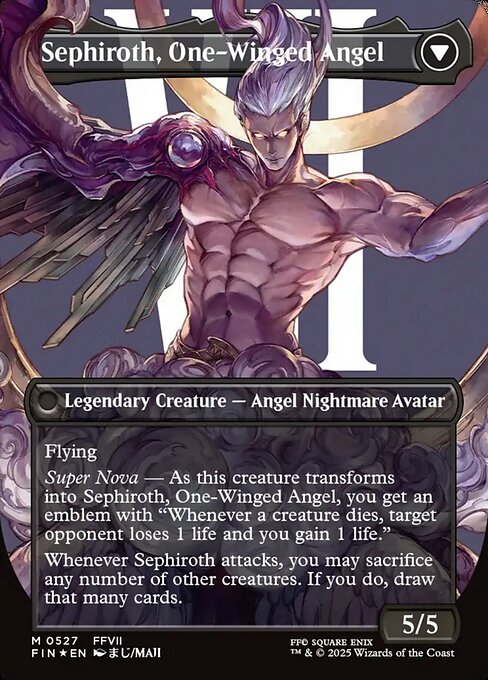 Sephiroth, Fabled SOLDIER // Sephiroth, One-Winged Angel — art by Maji