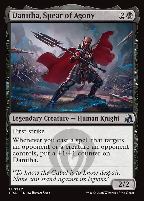 Danitha, Spear of Agony — art by Bryan Sola