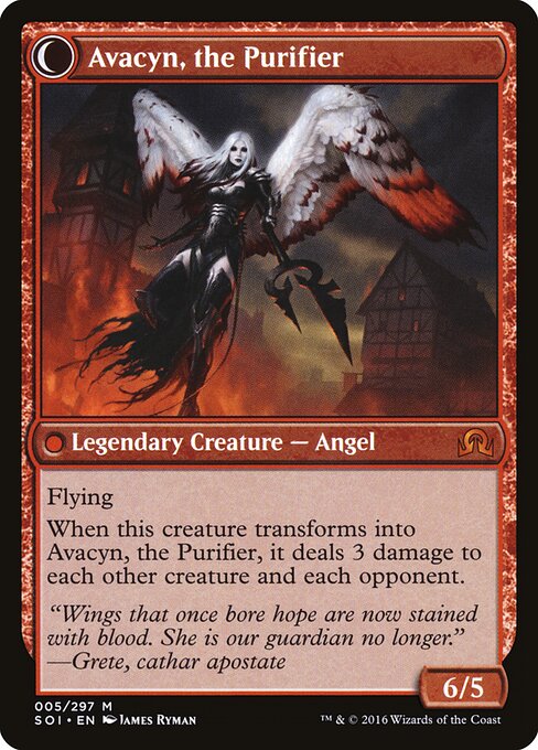 Archangel Avacyn // Avacyn, the Purifier — art by James Ryman