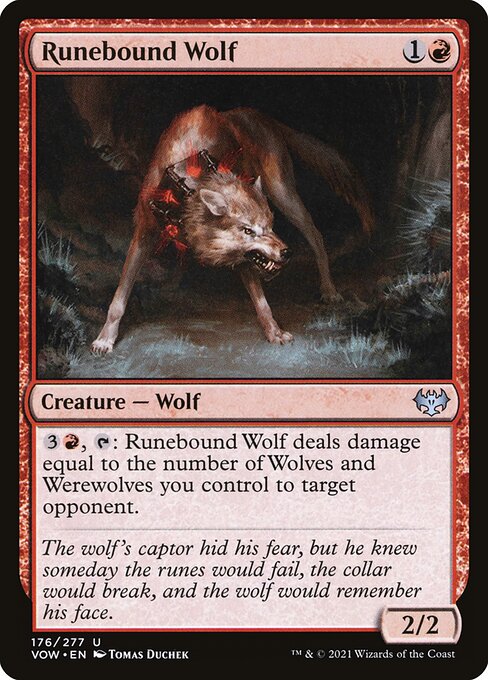 Runebound Wolf — art by Tomas Duchek