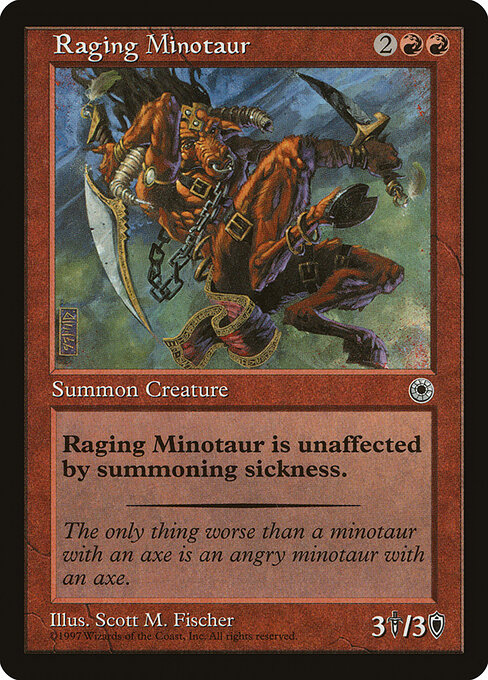 Raging Minotaur — art by Scott M. Fischer