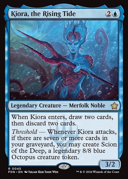 Kiora, the Rising Tide — art by Julian Kok Joon Wen