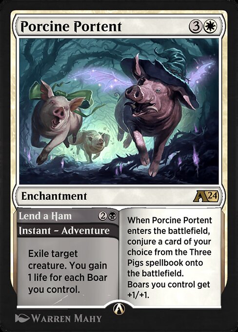Porcine Portent // Lend a Ham — art by Warren Mahy