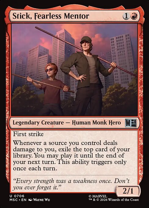 Stick, Fearless Mentor — art by Wayne Wu