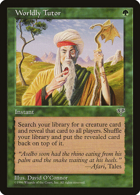 Worldly Tutor — art by David O'Connor