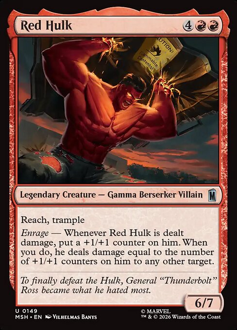 Red Hulk — art by Vilhelmas Banys