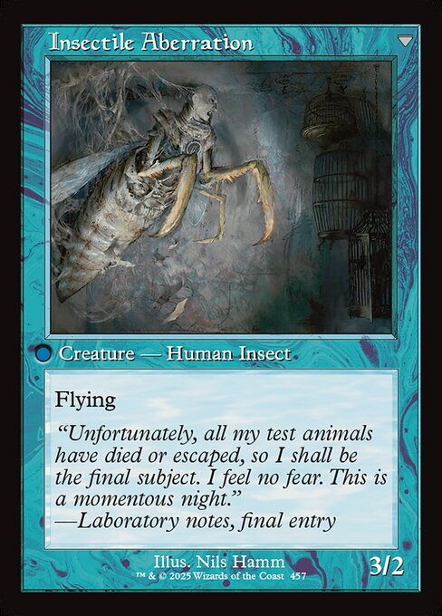 Delver of Secrets // Insectile Aberration — art by Nils Hamm