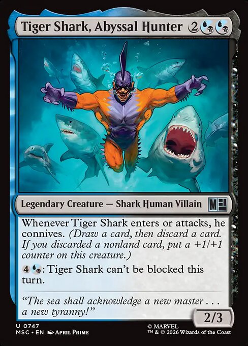 Tiger Shark, Abyssal Hunter — art by April Prime
