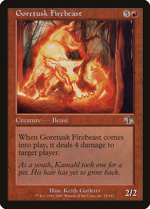 Goretusk Firebeast — art by Keith Garletts