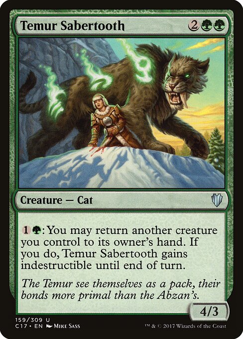 Temur Sabertooth — art by Mike Sass