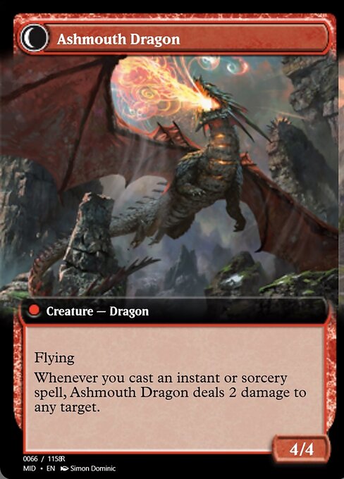 Smoldering Egg // Ashmouth Dragon — art by Simon Dominic