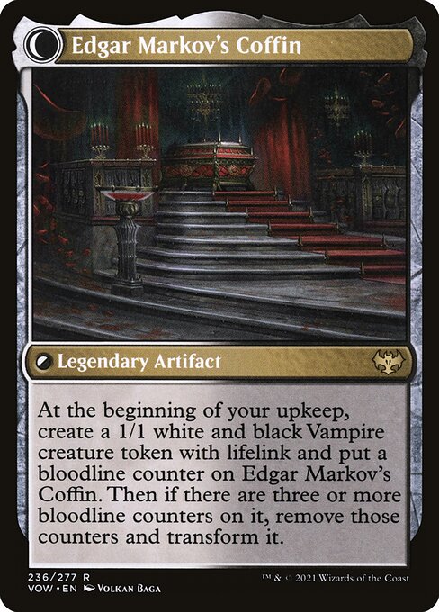 Edgar, Charmed Groom // Edgar Markov's Coffin — art by Volkan Baǵa