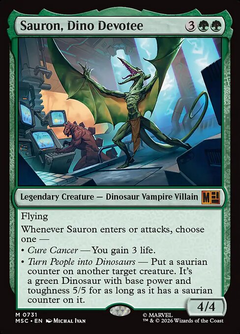 Sauron, Dino Devotee — art by Michal Ivan