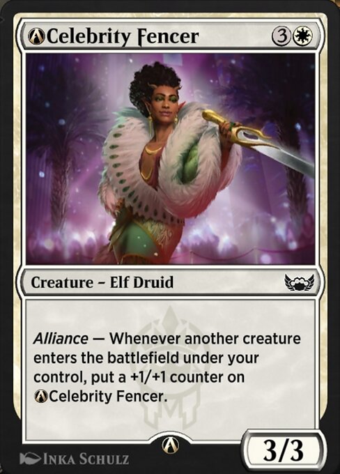 A-Celebrity Fencer — art by Inka Schulz