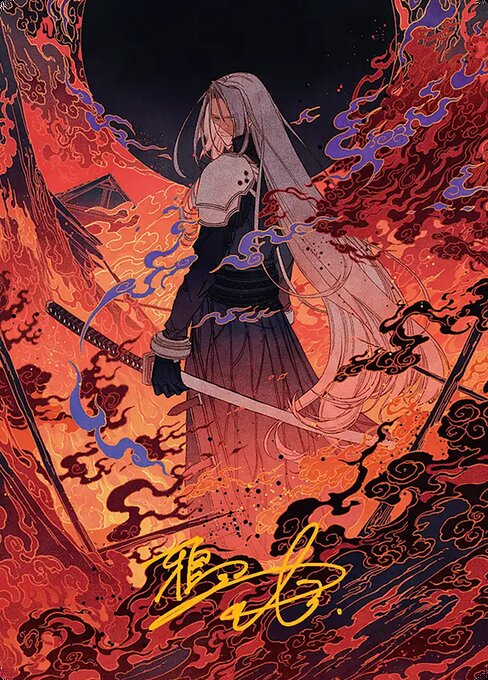 Nibelheim Aflame // Nibelheim Aflame — art by Rindo Karasuba