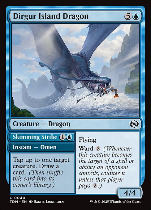 Dirgur Island Dragon // Skimming Strike — art by Daniel Ljunggren