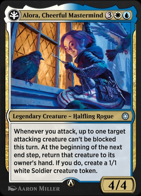 Alora, Cheerful Mastermind — art by Aaron Miller