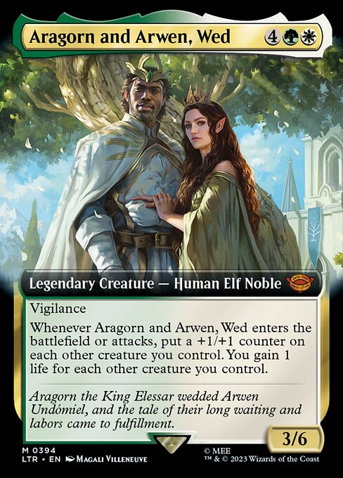 Aragorn and Arwen, Wed — art by Magali Villeneuve