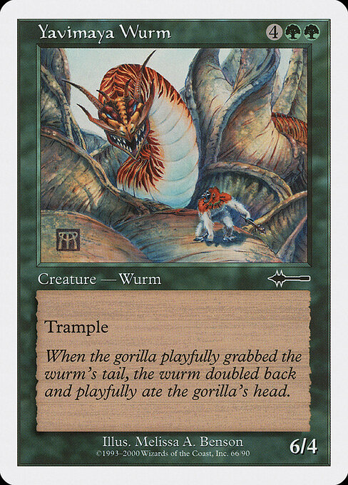 Yavimaya Wurm — art by Melissa A. Benson