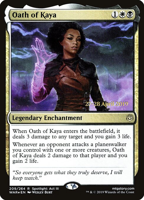 Oath of Kaya — art by Wesley Burt