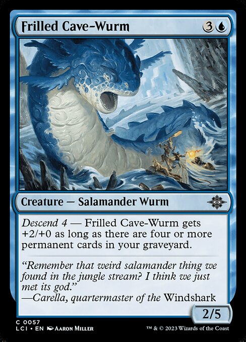 Frilled Cave-Wurm — art by Aaron Miller