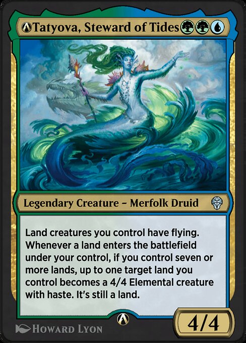 A-Tatyova, Steward of Tides — art by Howard Lyon