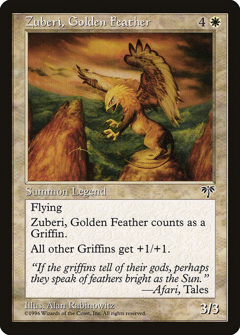 Zuberi, Golden Feather — art by Alan Rabinowitz