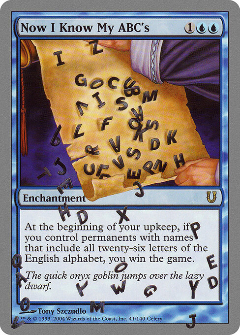 Now I Know My ABC's — art by Tony Szczudlo
