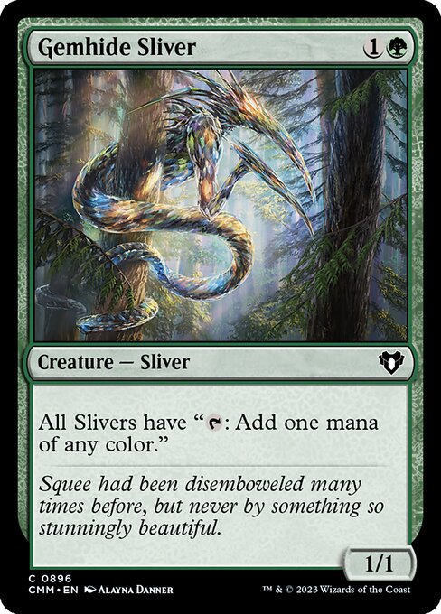 Gemhide Sliver — art by Alayna Danner