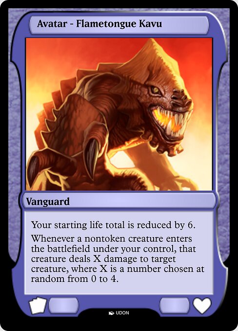 Flametongue Kavu Avatar — art by UDON