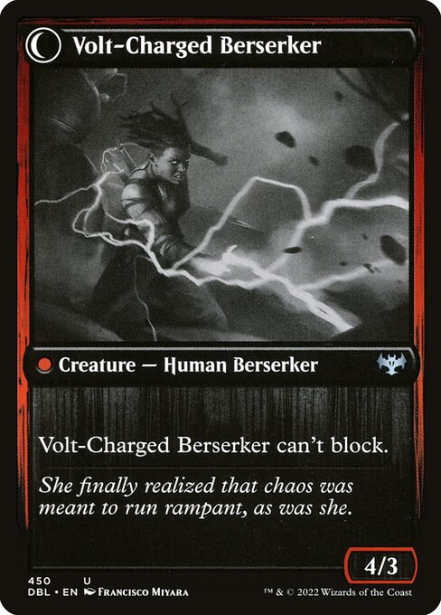 Voltaic Visionary // Volt-Charged Berserker — art by Francisco Miyara