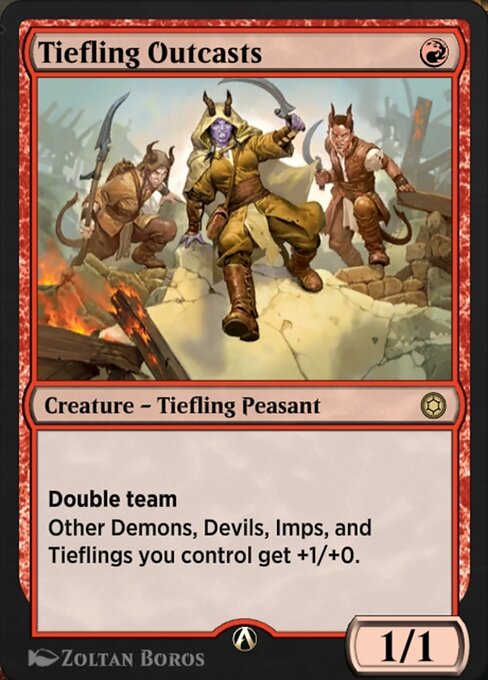 Tiefling Outcasts — art by Zoltan Boros
