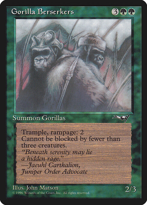 Gorilla Berserkers — art by John Matson