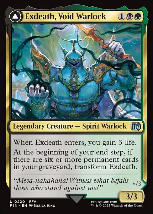Exdeath, Void Warlock // Neo Exdeath, Dimension's End — art by Jessica Fong
