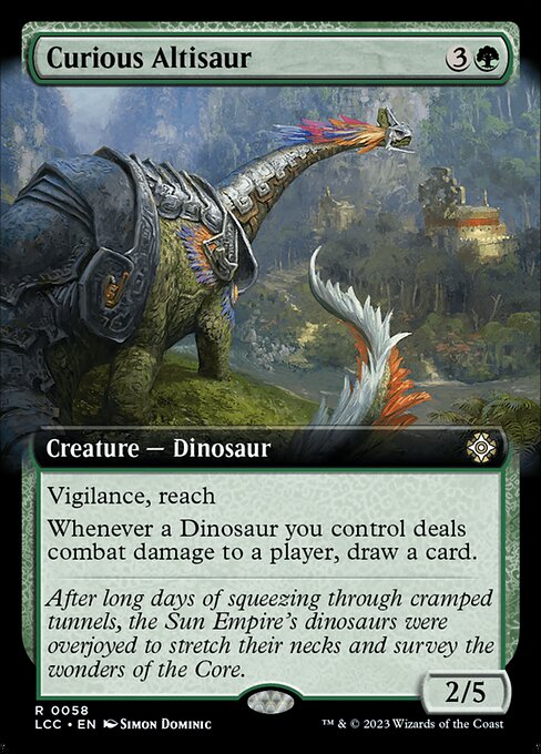 Curious Altisaur — art by Simon Dominic
