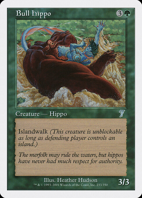 Bull Hippo — art by Heather Hudson