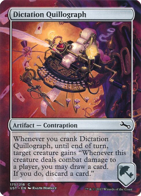Dictation Quillograph — art by Ralph Horsley