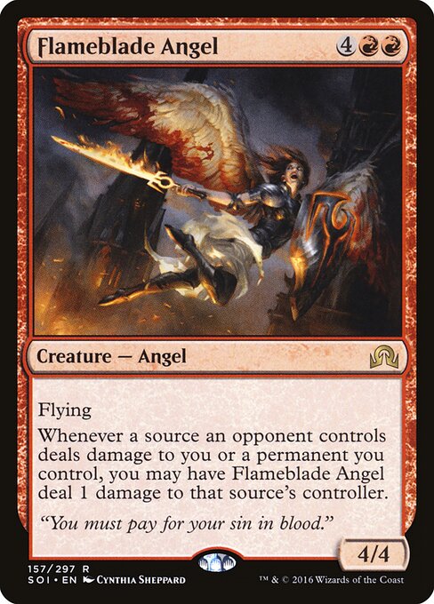 Flameblade Angel — art by Cynthia Sheppard
