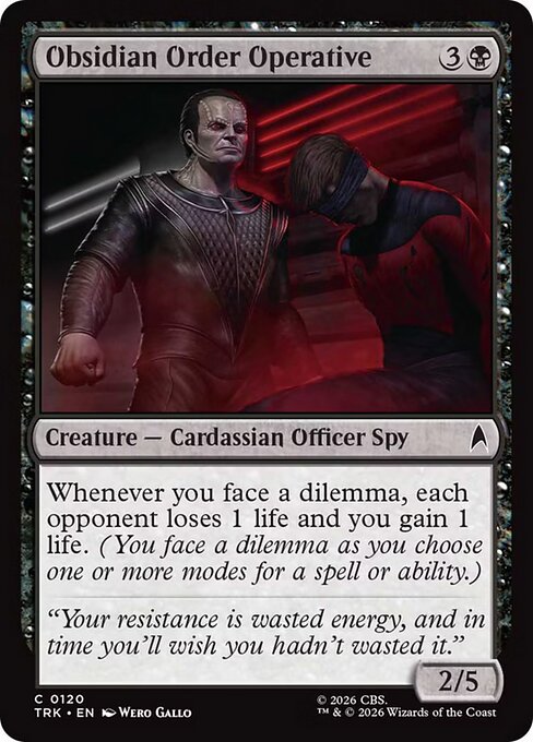 Obsidian Order Operative — art by Wero Gallo