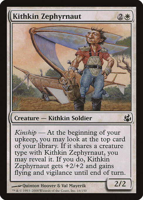 Kithkin Zephyrnaut — art by Quinton Hoover & Val Mayerik