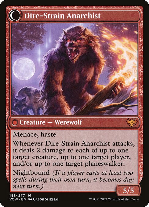 Volatile Arsonist // Dire-Strain Anarchist — art by Gabor Szikszai