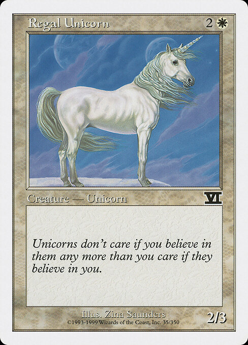 Regal Unicorn — art by Zina Saunders