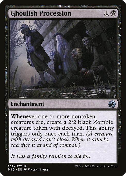 Ghoulish Procession — art by Vincent Proce