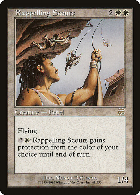 Rappelling Scouts — art by Nelson DeCastro