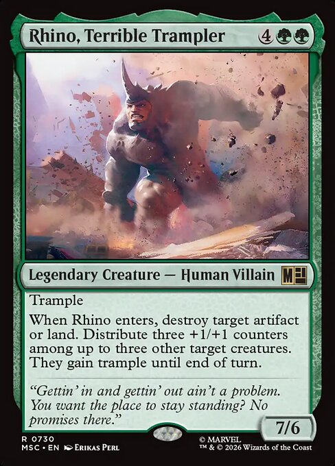 Rhino, Terrible Trampler — art by Erikas Perl