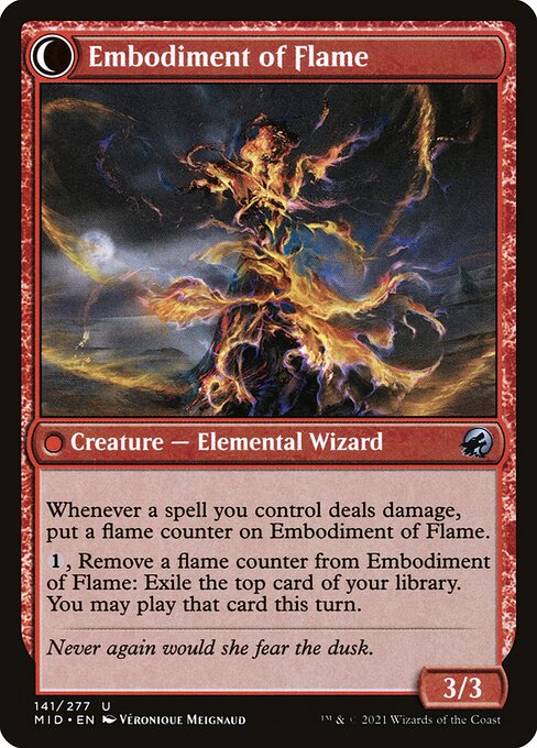 Flame Channeler // Embodiment of Flame — art by Véronique Meignaud