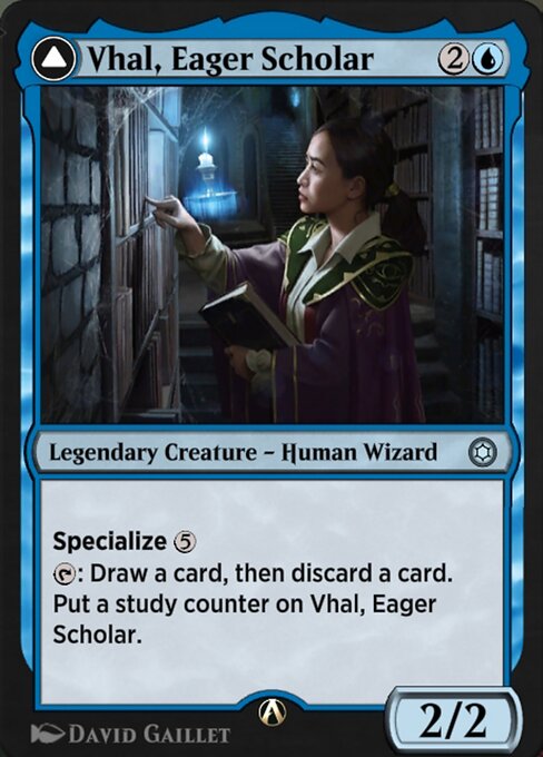Vhal, Eager Scholar — art by David Gaillet