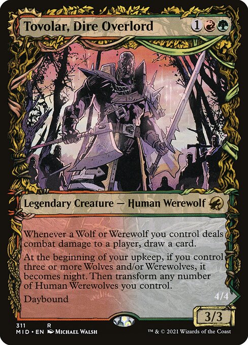 Tovolar, Dire Overlord // Tovolar, the Midnight Scourge — art by Michael Walsh